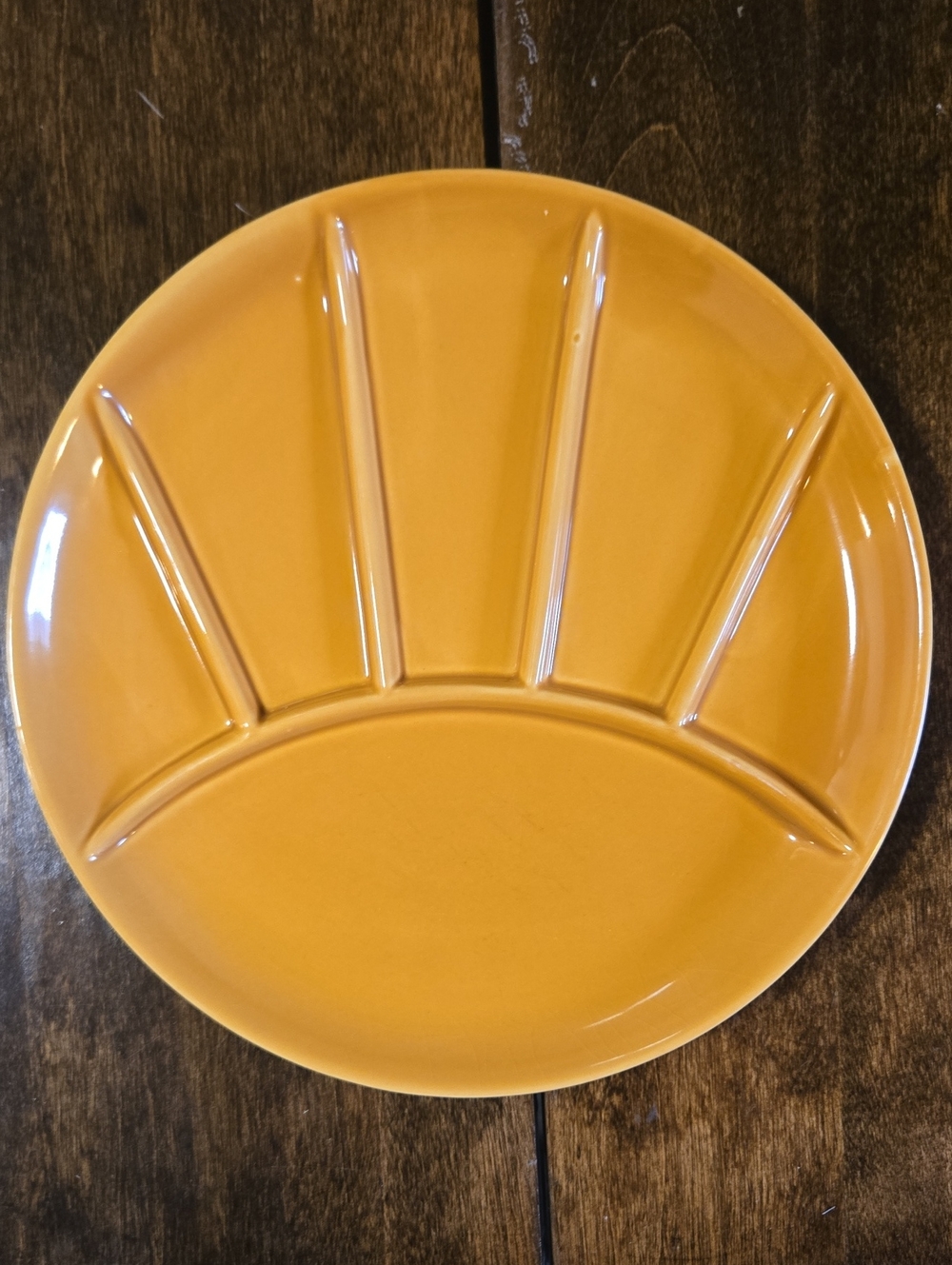 Vintage 1960s Ceramic Fondue Plate
